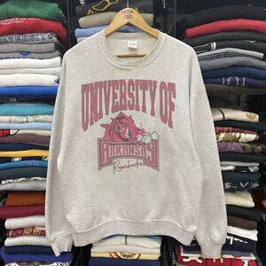 Vintage University of Arkansas Razorbacks Football Sweatshirt, Retro NCAA Shirt